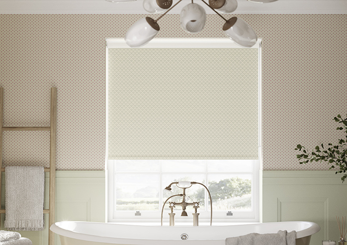 Trellis Prints, Scallop and Bud Green - Twist&Fit Roller Blind - Image 3
